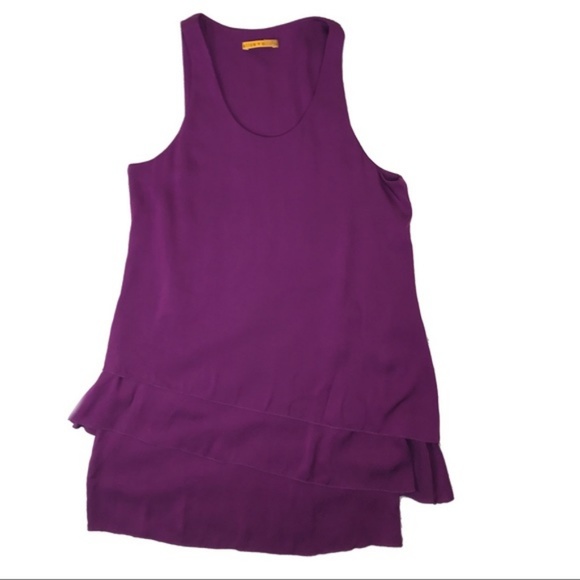 Alice & Olivia Purple Silk Blend Tier Dress S*Read - Picture 1 of 7